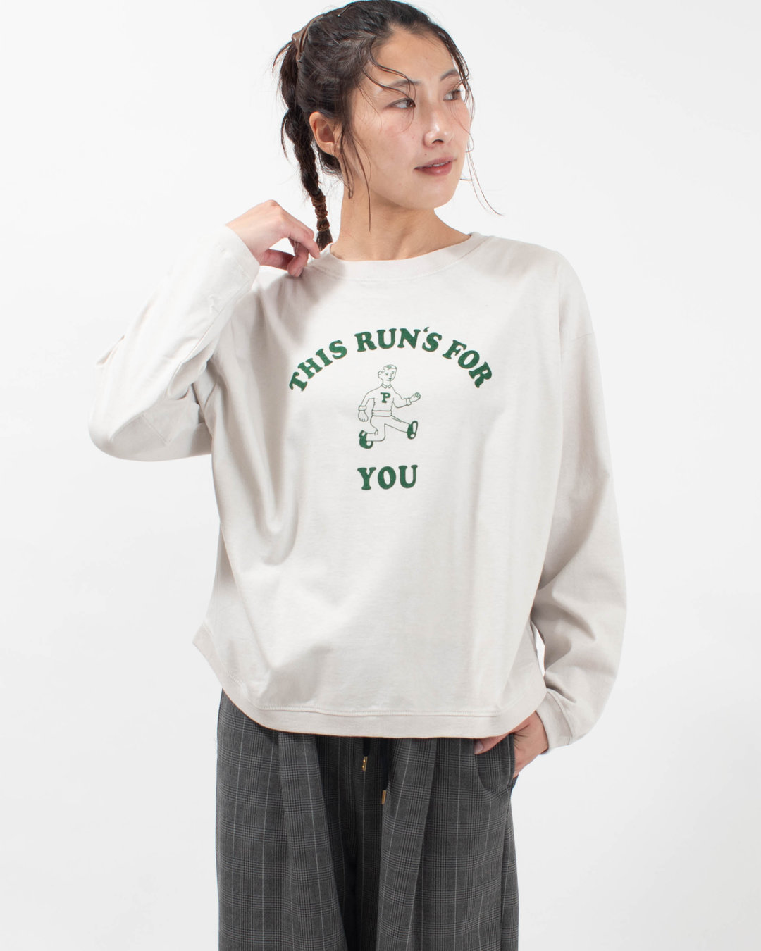 PPS-30202-1 PACIFIC PARK STORE 17/-BD天竺 ヘムラウンドプリントTee[THIS RUN’ S FOR YOU]