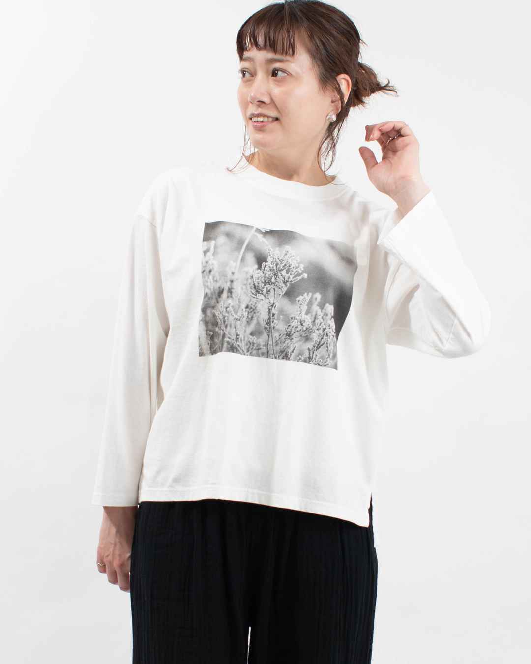 SA-35204 sabbatum 26/1BDTOP度詰天竺 前後差スタンダードプリントTee<PHOTO PRINT>