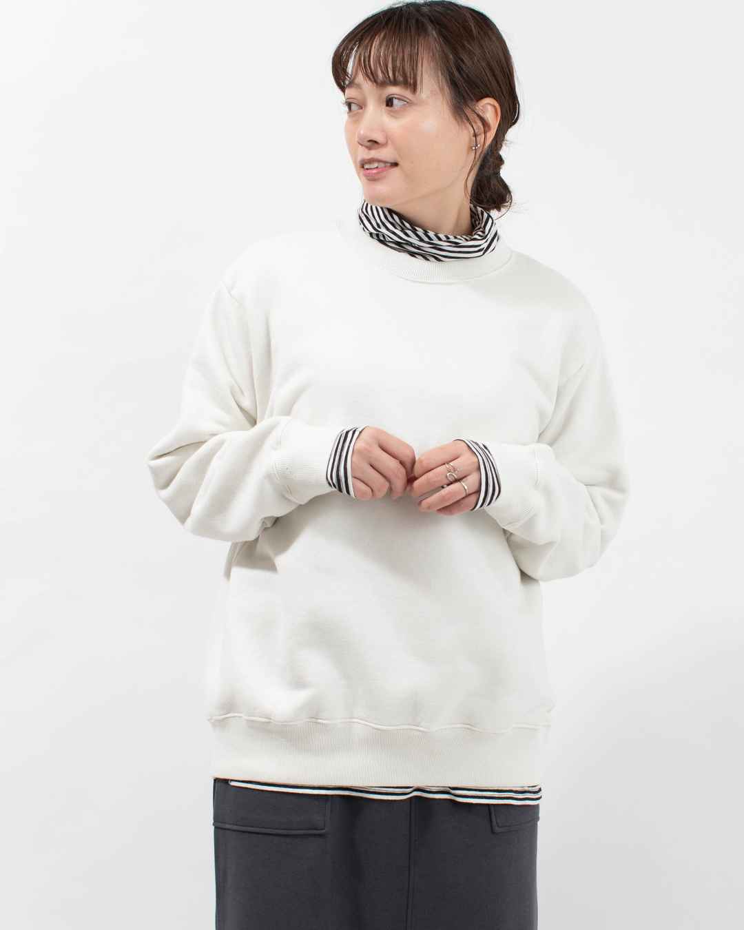 SA-36301 sabbatum 30/7裏毛サイドパネルプルオーバー