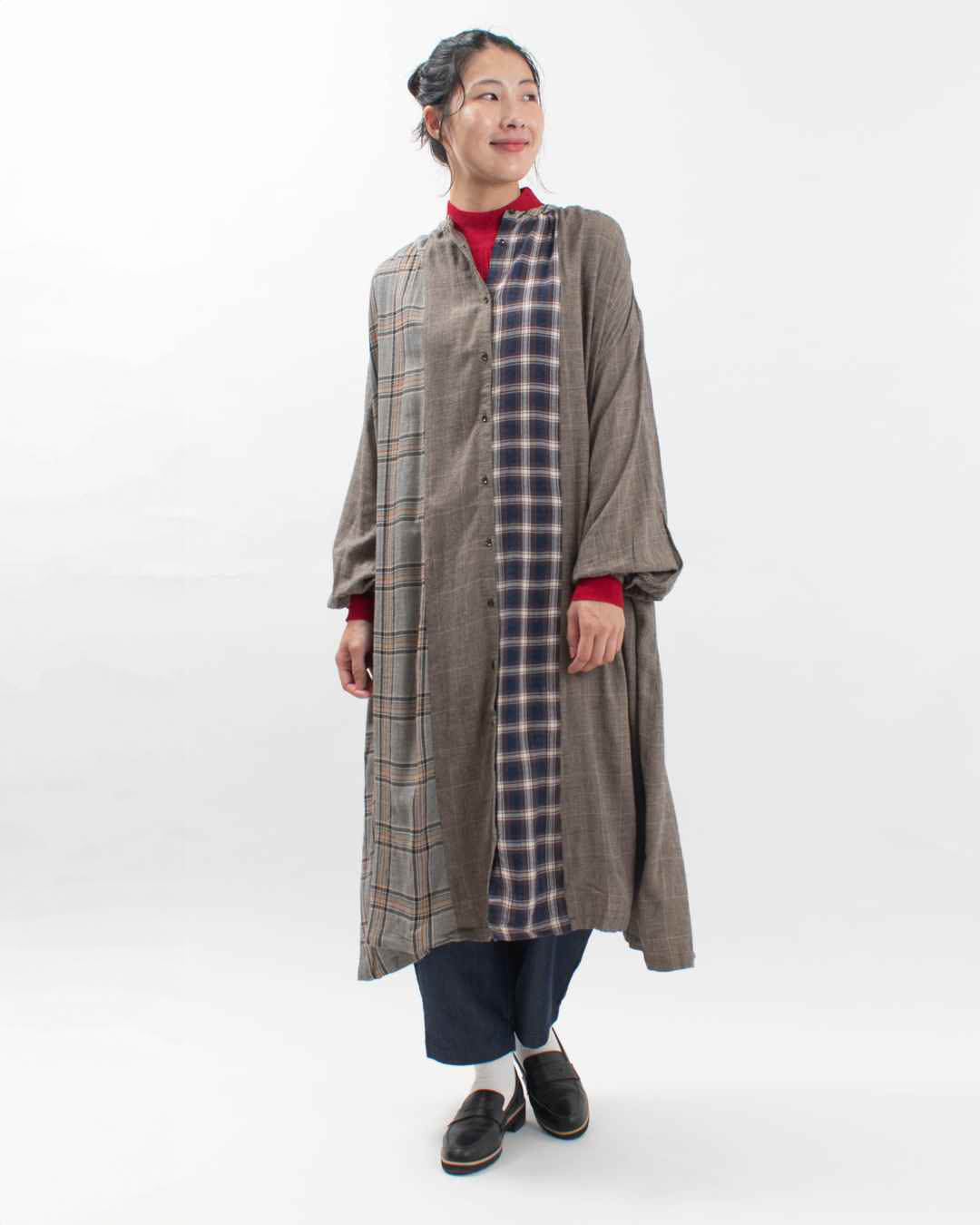 SB-1862 SO[ ] レーヨンウールガーゼ ヨークワンピース