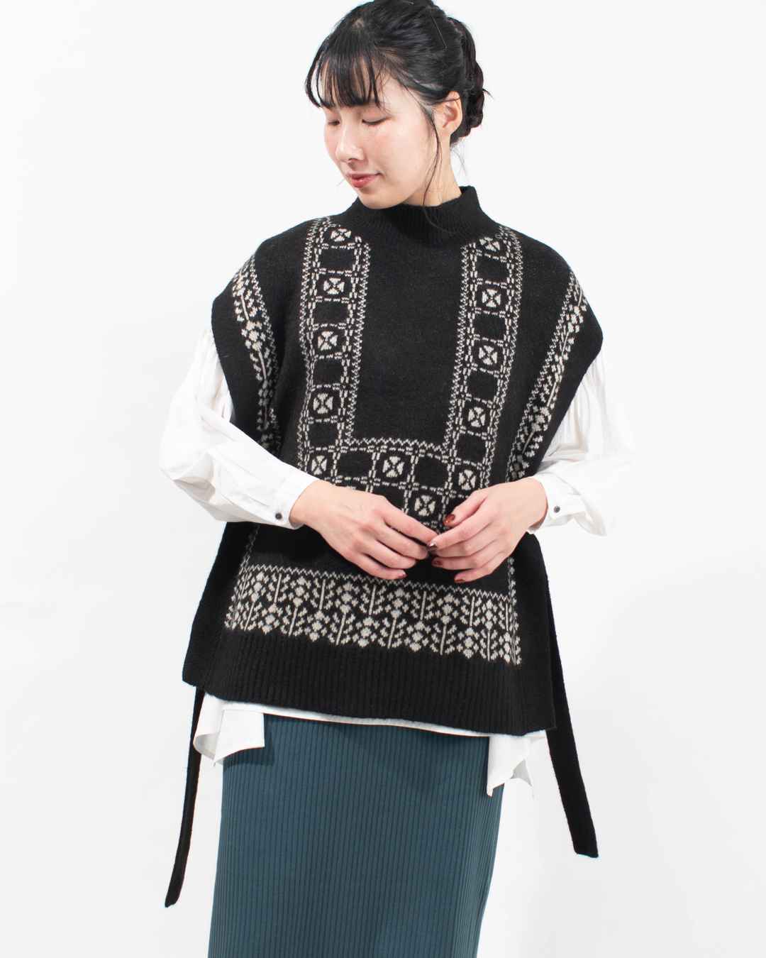 SB-1925 SO[ ] パッチワーク風ベスト