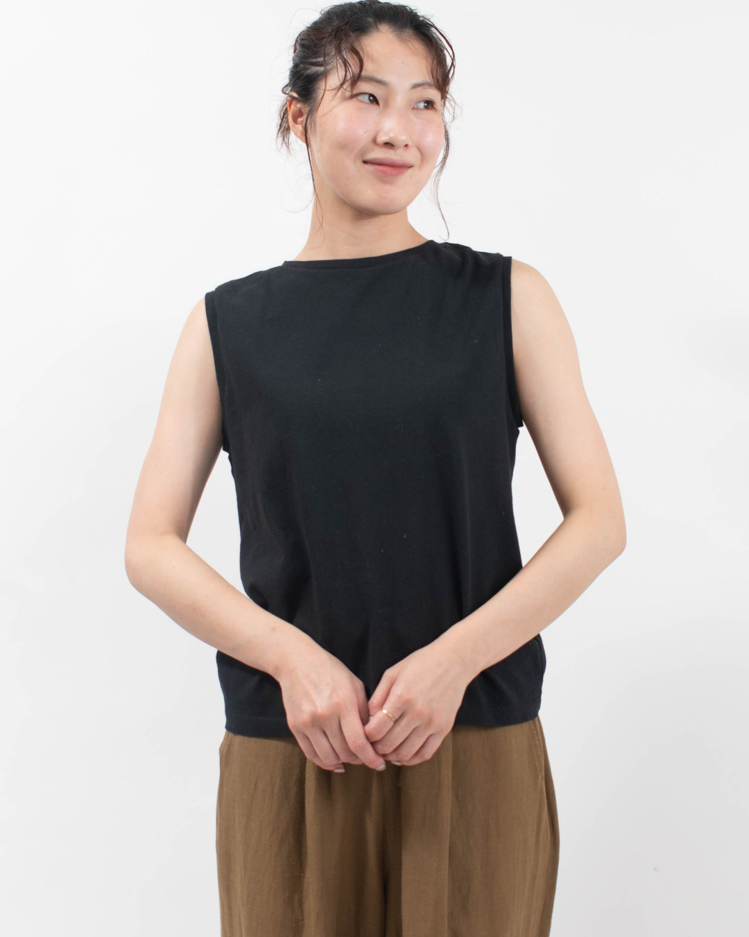 SO[ ] 16/-天竺 細幅切替タンクトップ