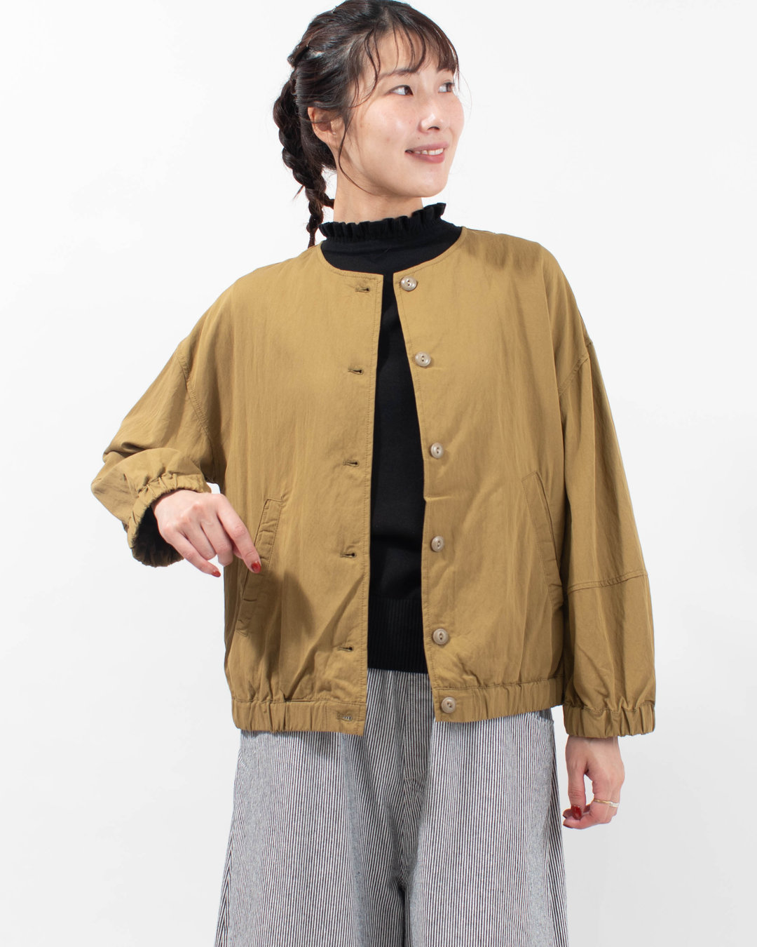 SB-2042 SO[ ] レーヨンナイロンツイル ボリュームスリーブブルゾン