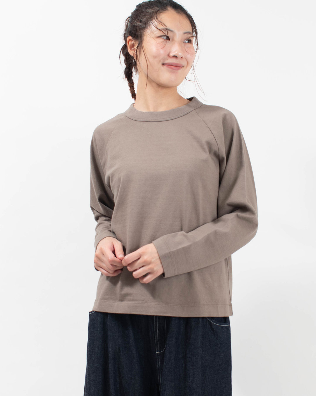 SET-3217 SETTEN CD10/1天竺 ラグラン切替長袖プルオーバー