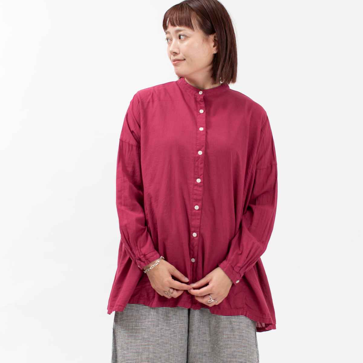 SUN VALLEY 日本製品染ボイルワイドシャツ