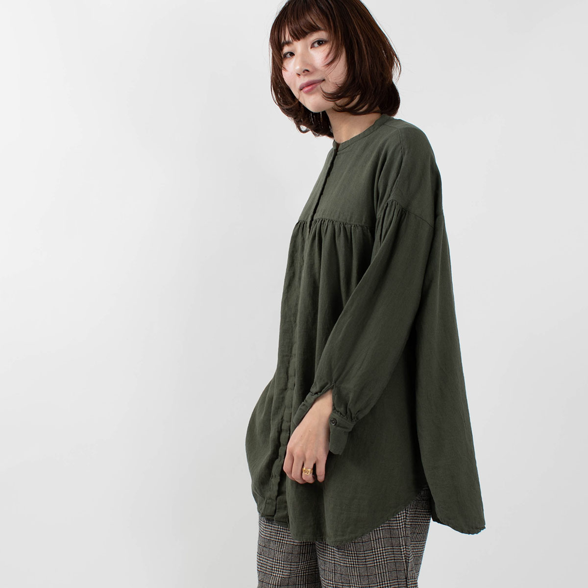 SUN VALLEY 綿麻綾織 日本製品染チュニック|ナチュラルファッション・ナチュラル服の通販 SUN VALLEY 綿麻綾織 日本製品染チュニック|ナチュラルファッション・ナチュラル服の通販