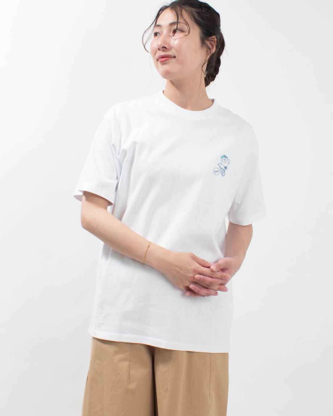 UNIVERSAL OVERALL ユニバーサル オーバーオール Windy.Jr TENNIS S/S Print Tee U2513209WJ ユニセックス Tシャツ アウトドア カジュアル レジャー プレゼント UNIVERSAL OVERALL Windy.Jr TENNIS S/S Print Tee｜ナチュラル