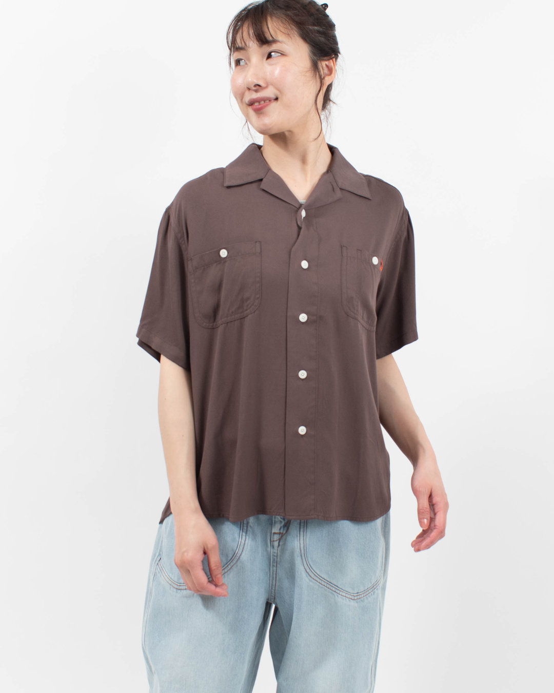 U2613120  UNIVERSAL OVERALL OPEN COLLAR S/S SHIRT
