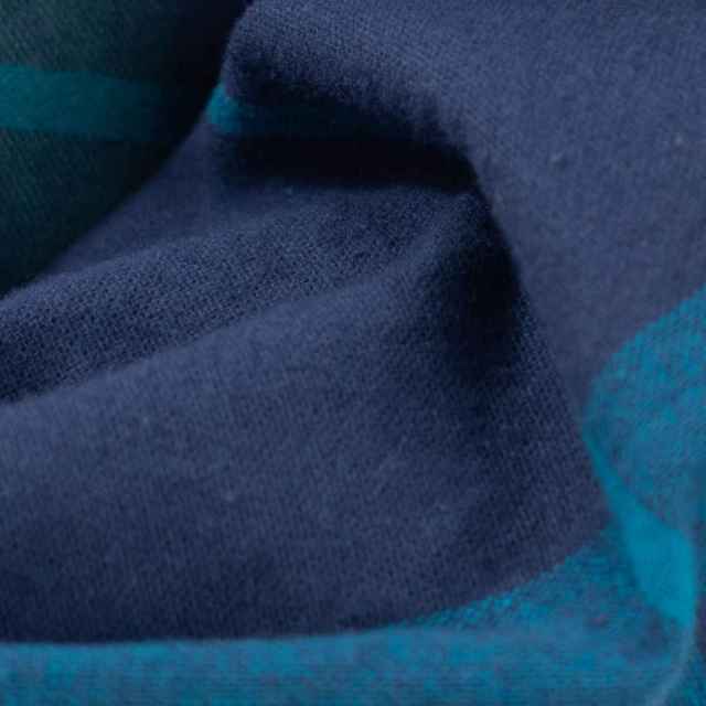 01DWS11611  blue willow パネルチェックブラウス