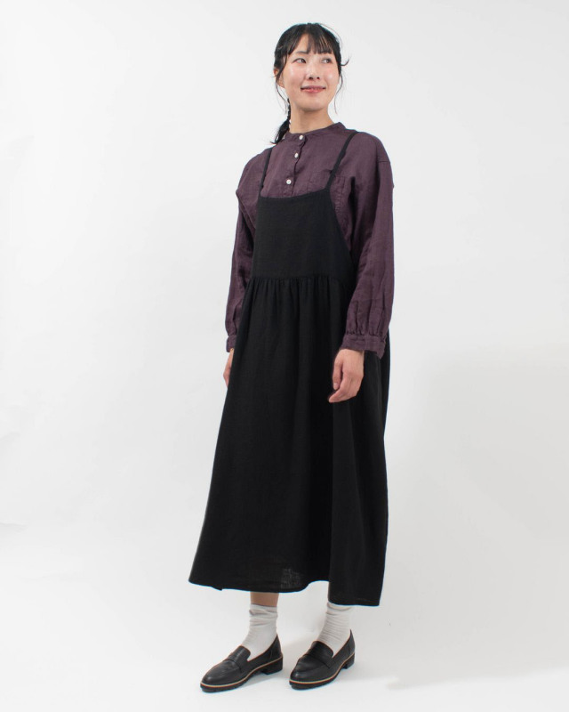 01EFP15405 blue willow レーヨンリネンキャミワンピース