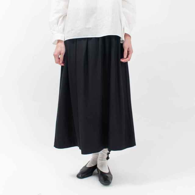 01ESP13006  blue willow コットンレーヨンフレアスカート