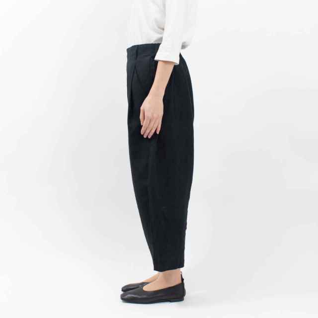 ナチュラン blue willow リネン太番 タックテーパードパンツ ナチュラン blue willow リネン太番 タックテーパードパンツ