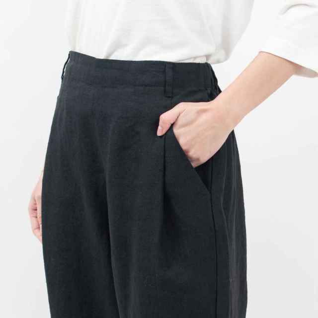 blue willow リネン太番手タックパンツ｜ナチュラルファッション