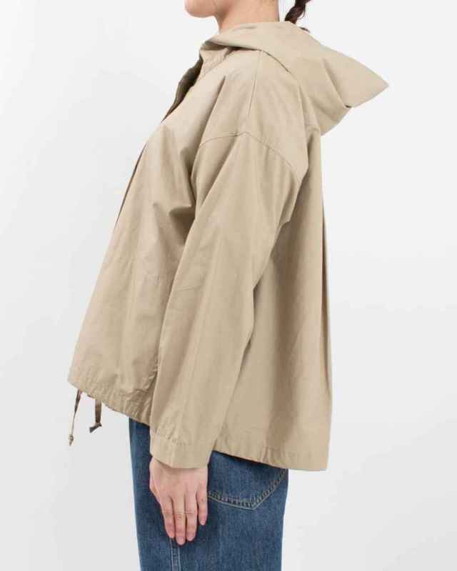 01ESP17044  blue willow コットンタイプライターフードブルゾン