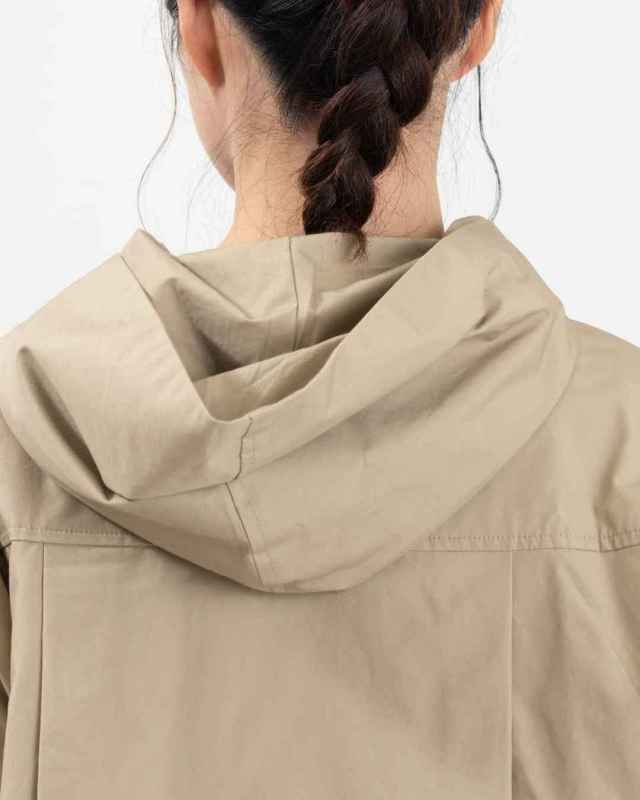 01ESP17044  blue willow コットンタイプライターフードブルゾン