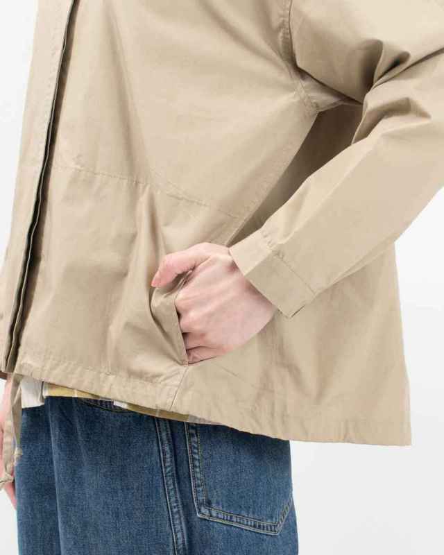 01ESP17044  blue willow コットンタイプライターフードブルゾン