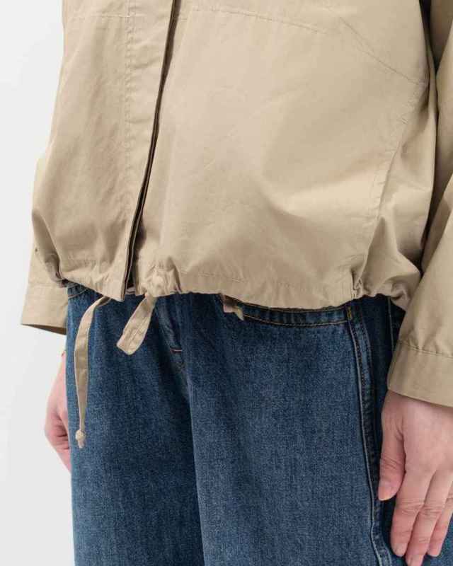 01ESP17044  blue willow コットンタイプライターフードブルゾン