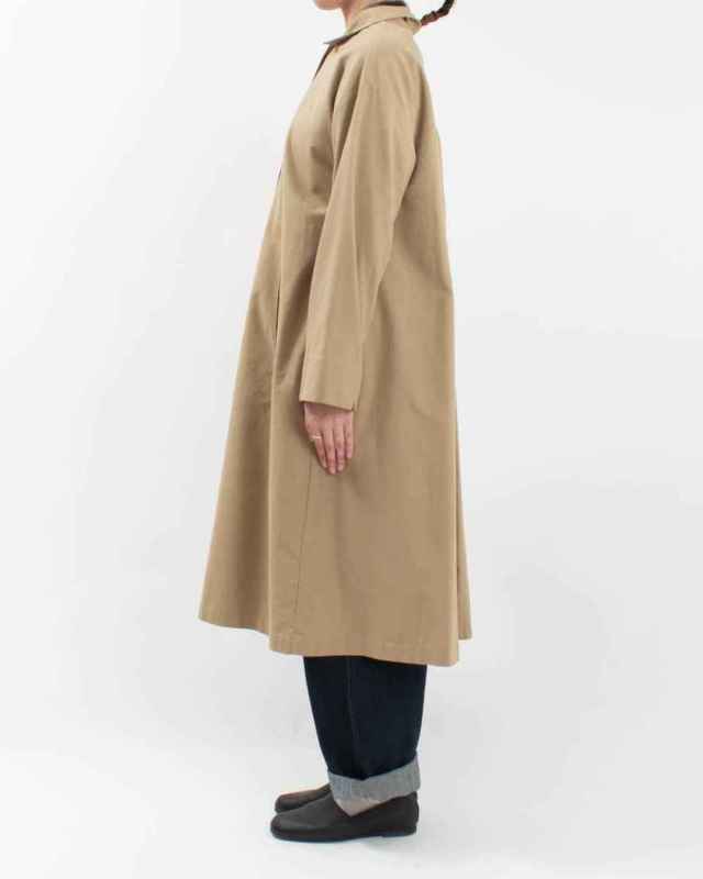 01ESP18020  blue willow コットンオックスステンカラーコート