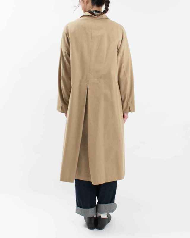 01ESP18020  blue willow コットンオックスステンカラーコート