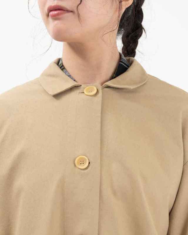 01ESP18020  blue willow コットンオックスステンカラーコート