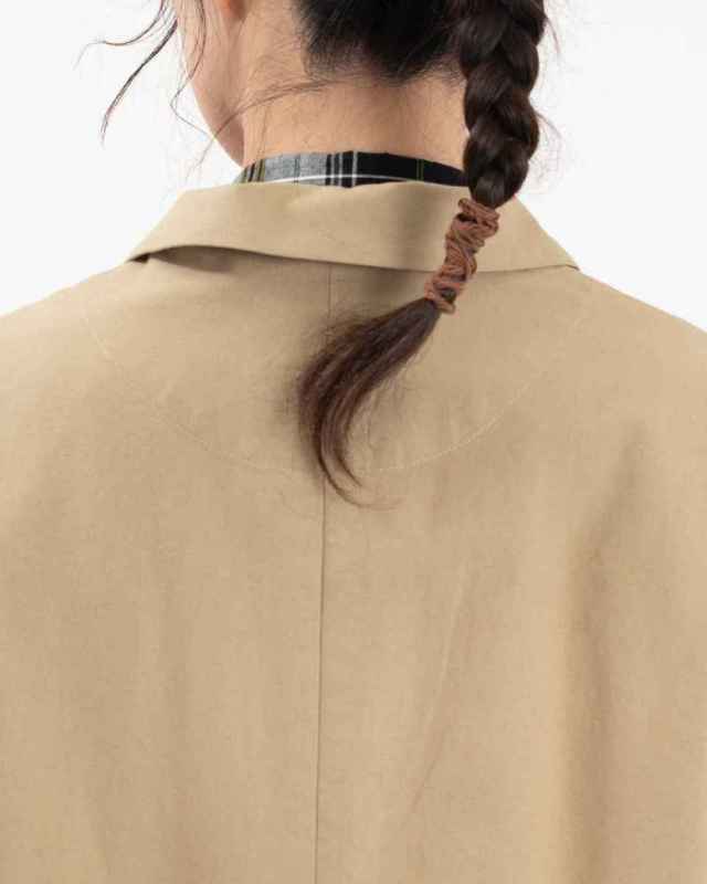 01ESP18020  blue willow コットンオックスステンカラーコート