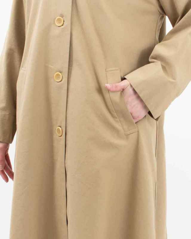 01ESP18020  blue willow コットンオックスステンカラーコート