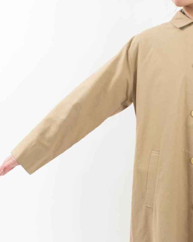 01ESP18020  blue willow コットンオックスステンカラーコート