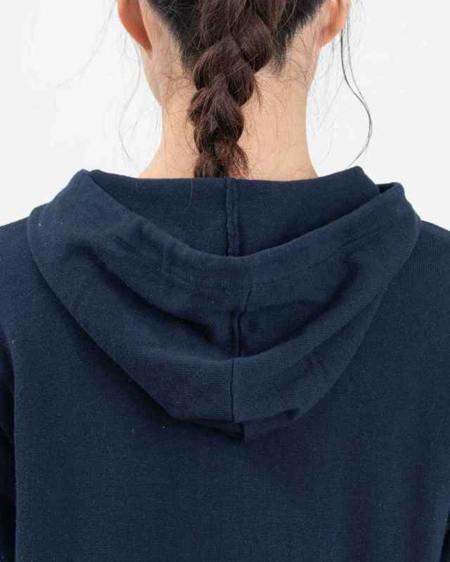 01ESP29075  blue willow コットンニットフードカーディガン