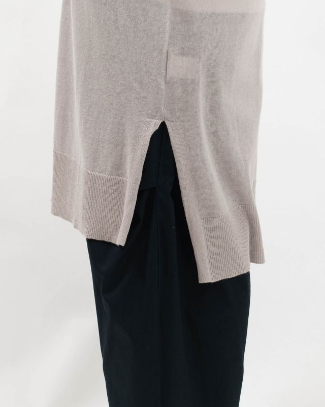 01EUP29269 blue willow コットンリネンニットロングベスト