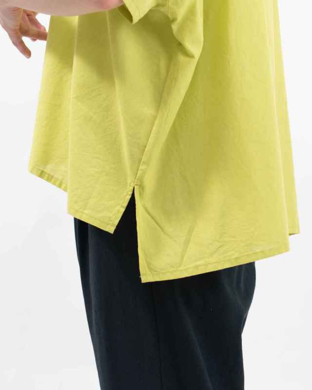 01EUS11363 blue willow コットン細番手ワイドシルエットブラウス