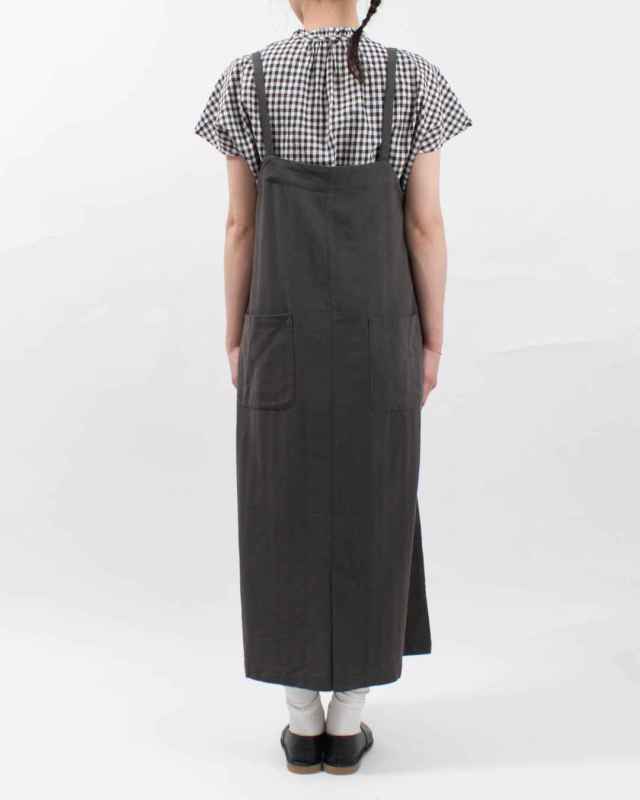 01EUS13343 blue willow コットンヘリンボンジャンパースカート