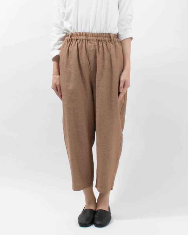 01EUS14347 blue willow コットンリネンツイルテーパードパンツ