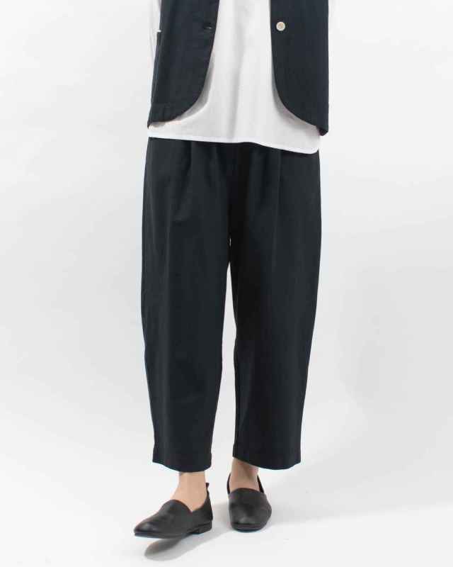 01EWP14522 blue willow コットン後ろポケット配色パイピングパンツ