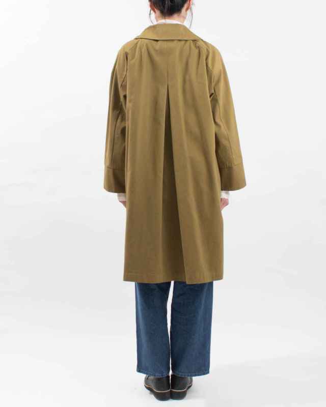 01EWP18513 blue willow コットンツイルフラットカラーコート