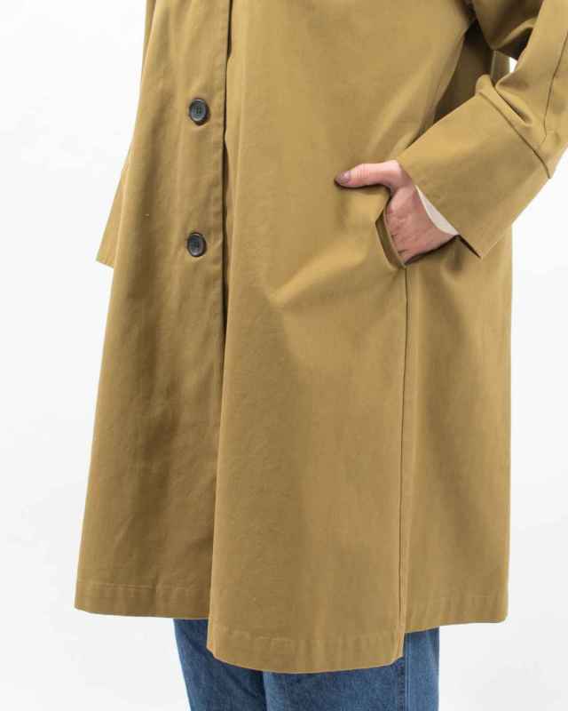 01EWP18513 blue willow コットンツイルフラットカラーコート