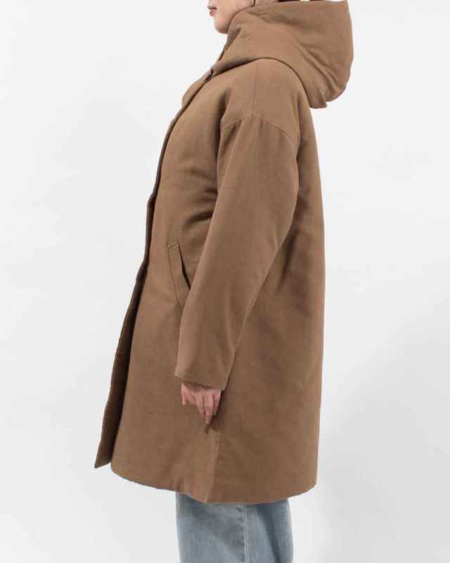 01EWP18544  blue willow コットンリネンボンディングフードコート