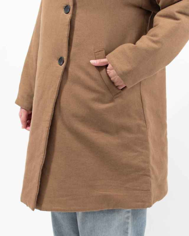 01EWP18544  blue willow コットンリネンボンディングフードコート