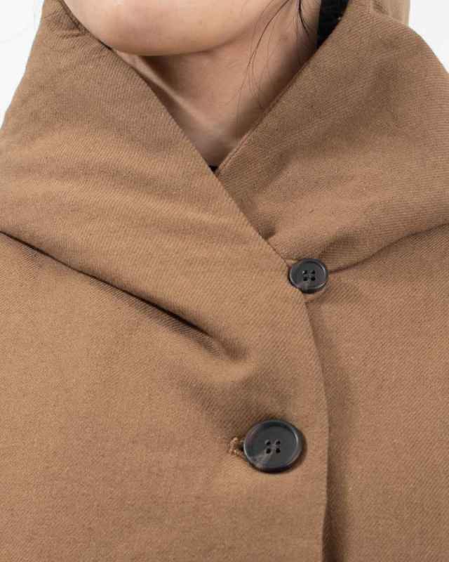 01EWP18544  blue willow コットンリネンボンディングフードコート