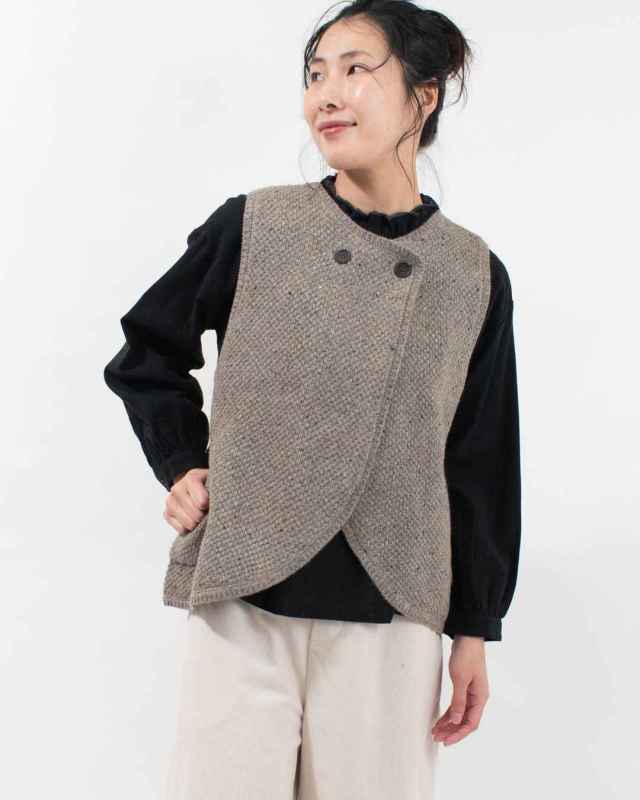 blue willow リネン2ウェイカーディガン(新品) blue willow（ブルー