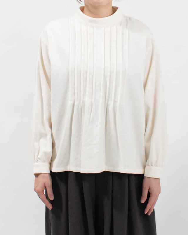 01EWS11611　blue willow コットンツイルピンタックブラウス