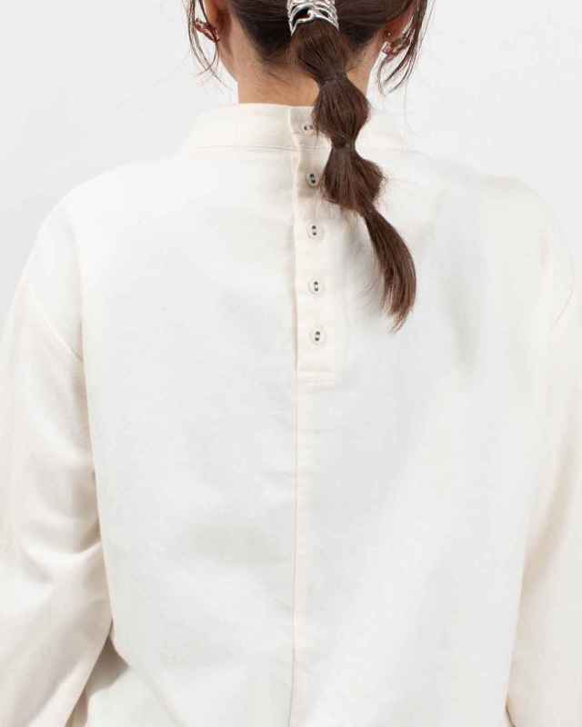 01EWS11611　blue willow コットンツイルピンタックブラウス