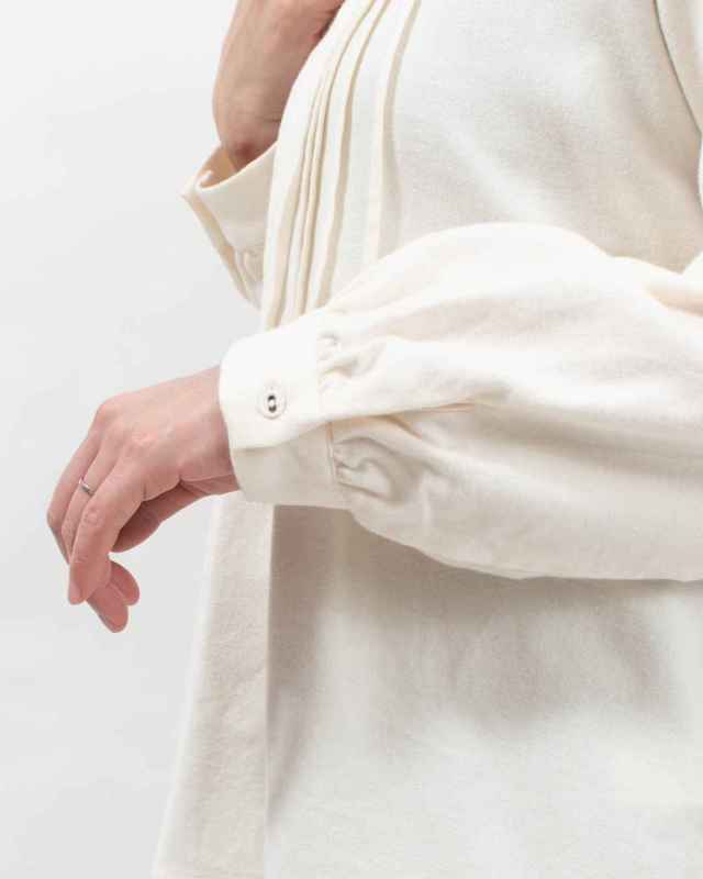 01EWS11611　blue willow コットンツイルピンタックブラウス