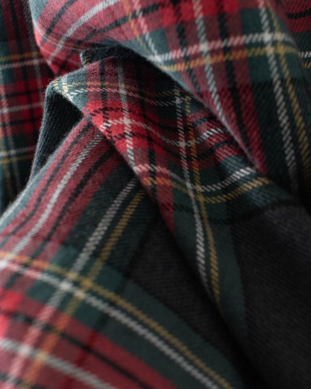 01EWS13603 blue willow コットンリネンチェックギャザースカート