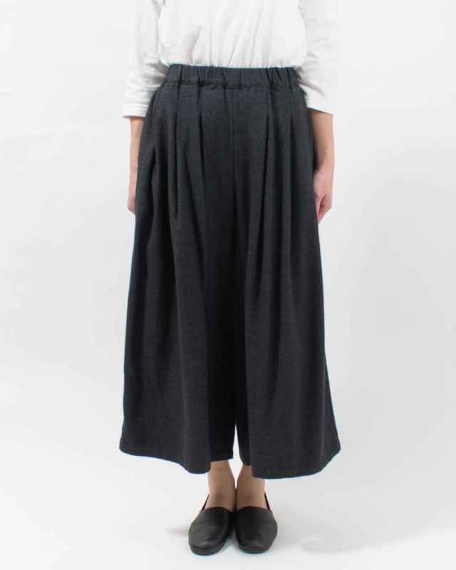 01EWS14608  blue willow コットンリネン太番手ツイルワイドパンツ