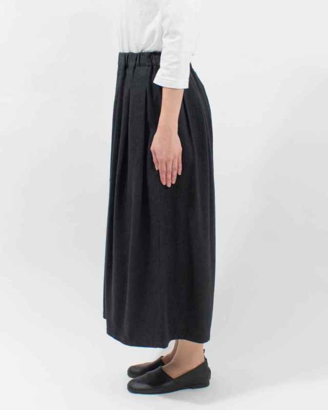01EWS14608  blue willow コットンリネン太番手ツイルワイドパンツ