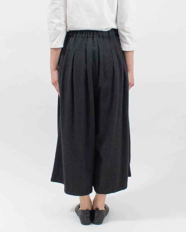 01EWS14608  blue willow コットンリネン太番手ツイルワイドパンツ