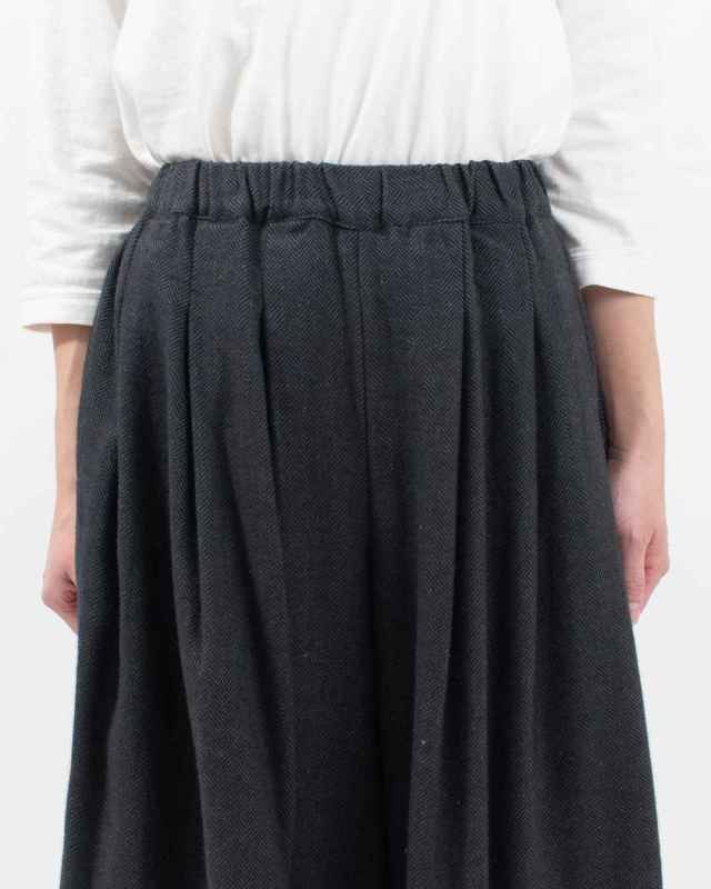 01EWS14608  blue willow コットンリネン太番手ツイルワイドパンツ