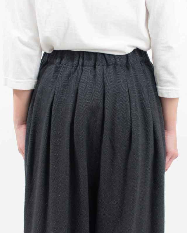 01EWS14608  blue willow コットンリネン太番手ツイルワイドパンツ