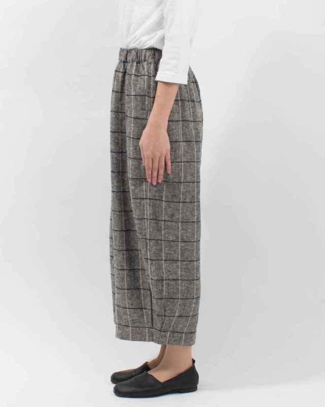 01EWS14614  blue willow コットンリネンヘリンボンサイドポケットパンツ