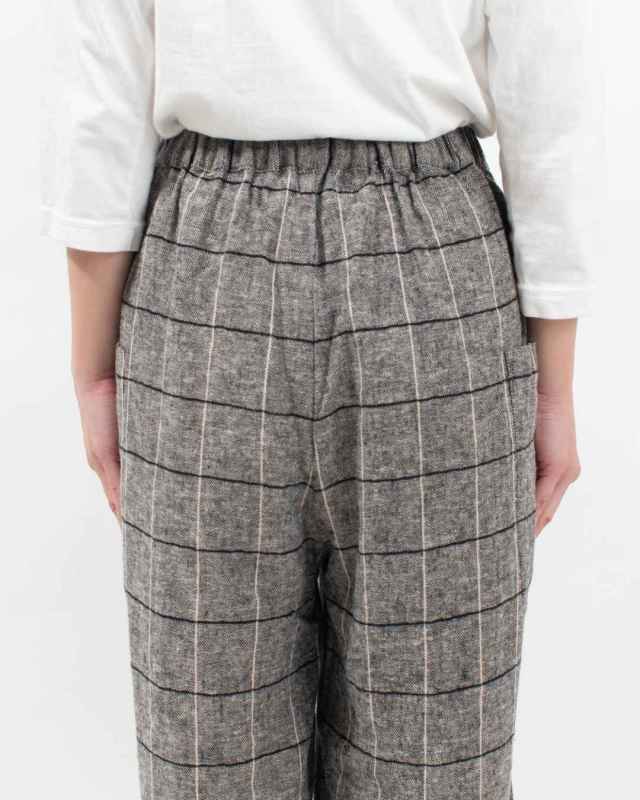 01EWS14614  blue willow コットンリネンヘリンボンサイドポケットパンツ